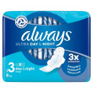 ALWAYS ULTRA sanitary towels day & night with wings size 3 9