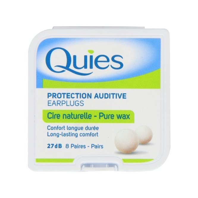 Quies boules natural wax ear plugs 8 pairs