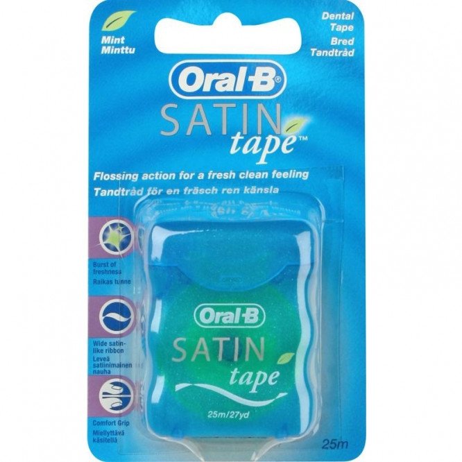 Oral-b dental tape Satintape mint flavoured 25m