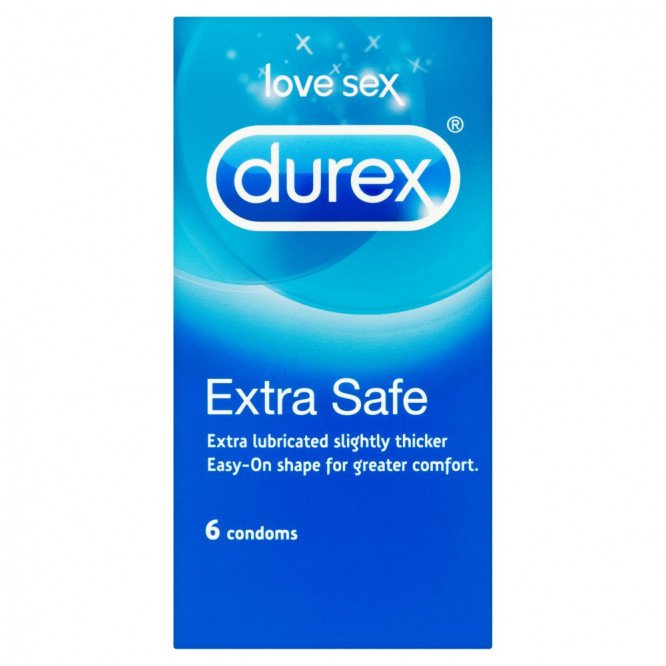 Durex contraceptive sheaths Extra Safe 6 pack