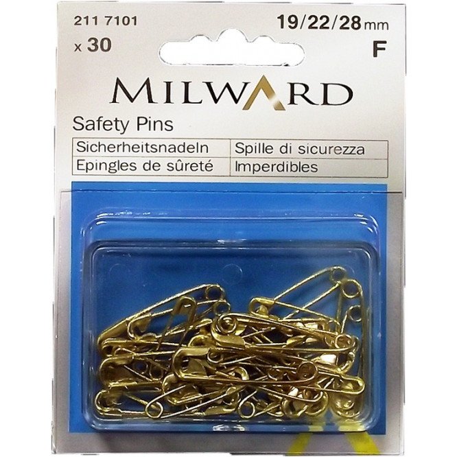 MILWARD GOLD SAFETY PINS