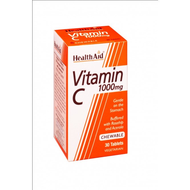 Healthaid Vitamin C Supplements Vit C Chewable Tablets 1000mg 30 Pack