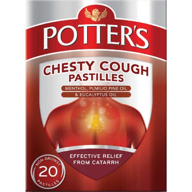 Potters pastilles chesty cough 20 pack