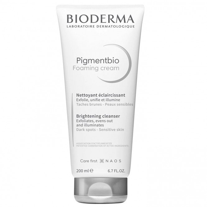 BIODERMA Pigmentbio Foaming Cream brightening face and body wash | For hyperpigmented skin