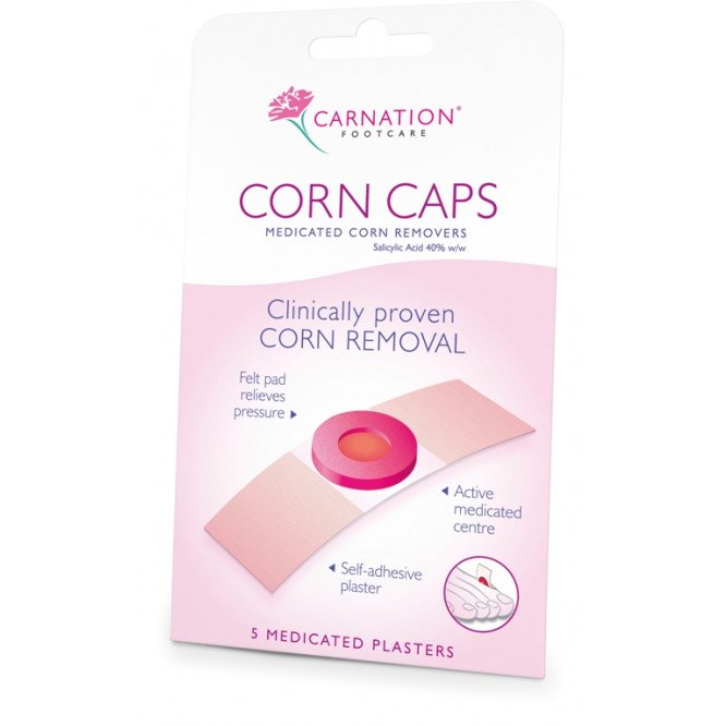 Carnation corn & bunion care corn caps 40% 5 pack