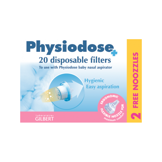 Gilbert Physiodose 20 Disposable Filters for Baby Nose Blower