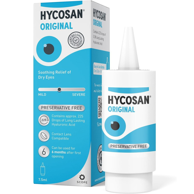 Hycosan eye drops preservative-free 0.1% 7.5ml