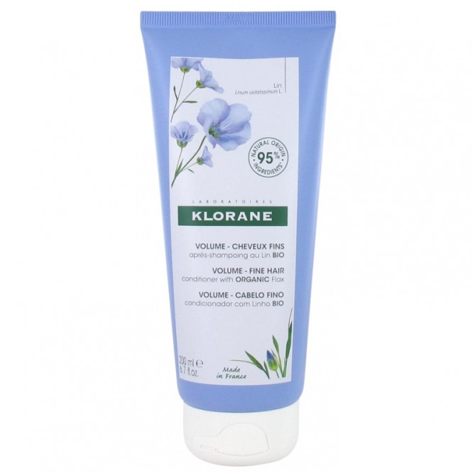 Klorane Fine Hair Conditioner Volume with Organic Flax 200ml