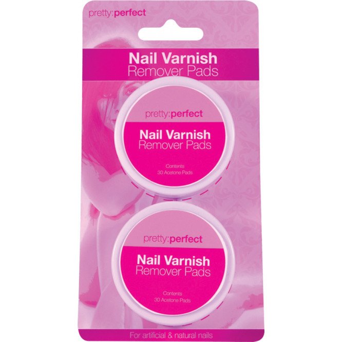 PRETTY TWIN PACK NAIL VARNISH REMOVER PADS 30'S