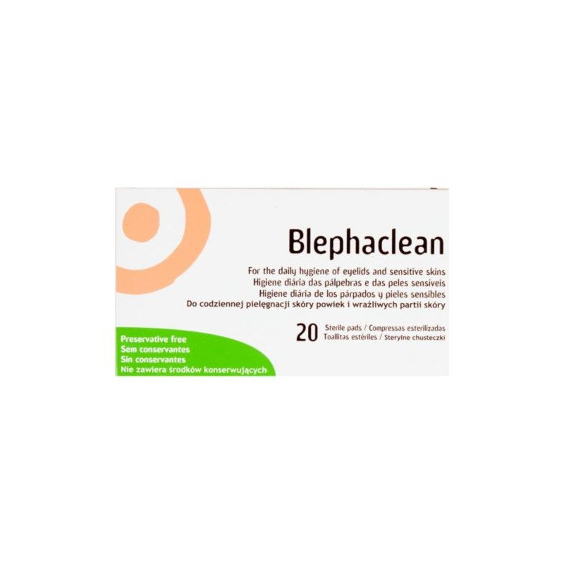 Blephaclean eyelid sterile cleansing wipes 20 pack