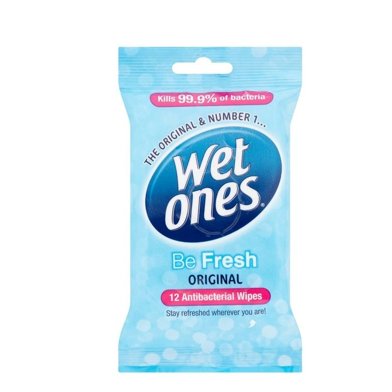 WET ONES cleansing wipes tissues 12
