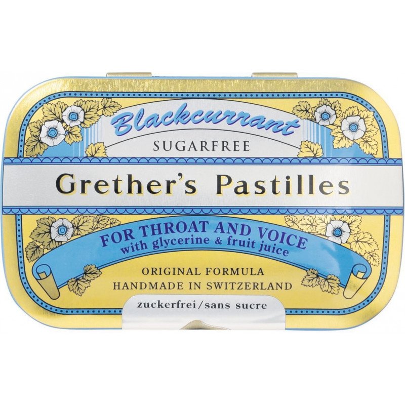 Grether's fruit pastilles sugar-free blackcurrant 60g