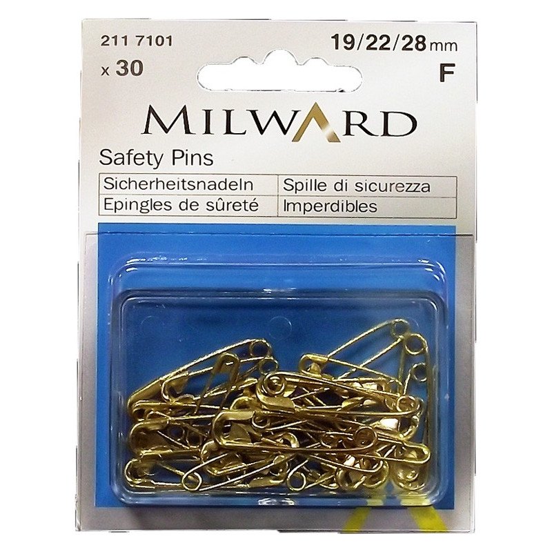 MILWARD GOLD SAFETY PINS