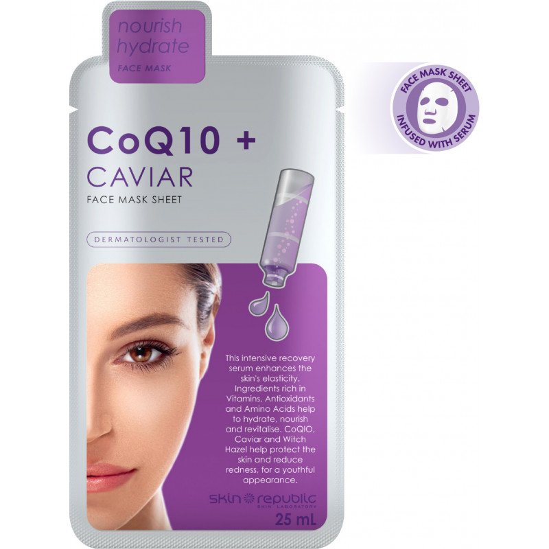 Skin Republic Caviar + Coq10 Face Mask 25Ml (10 Pk)