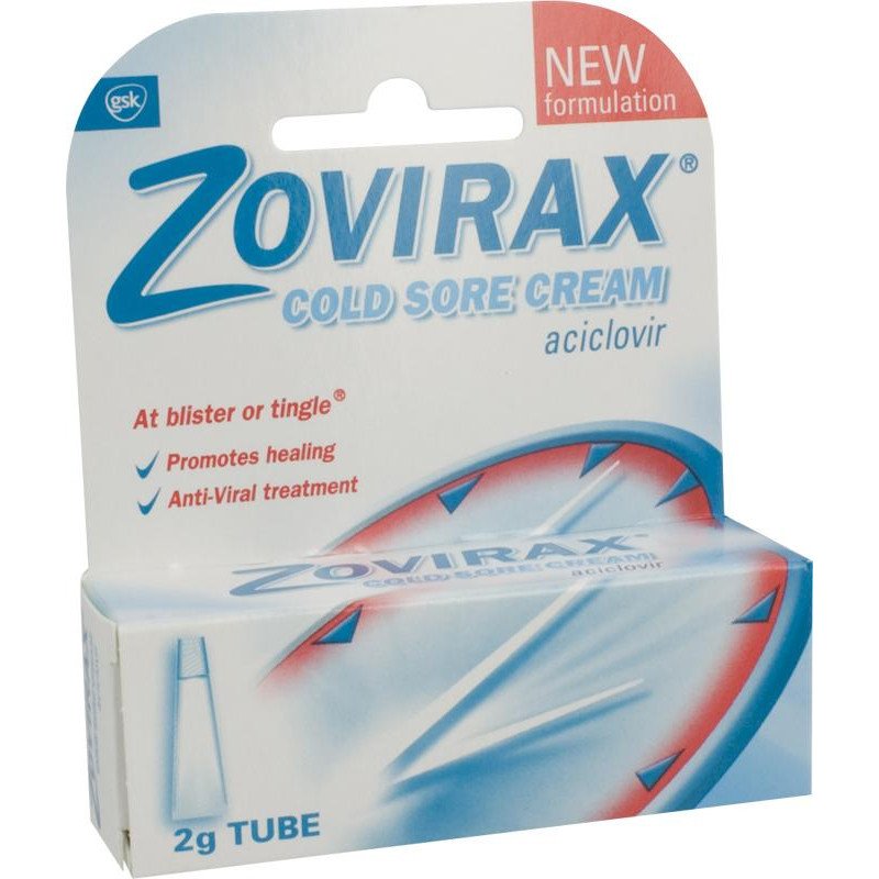 Zovirax cold sore cream 5% w/w 2g