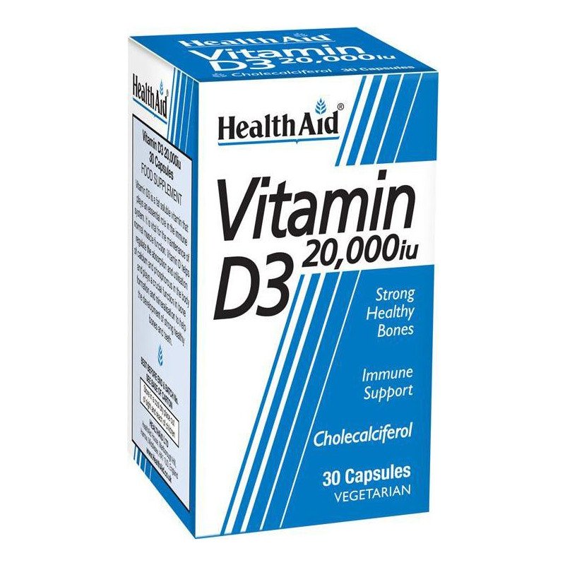 Healthaid vitamin D supplements vitamin D3 20,000iu 30 pack