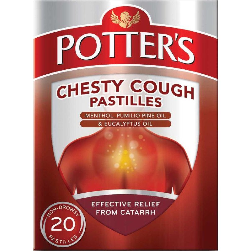 Potters pastilles chesty cough 20 pack