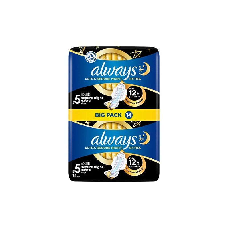 Always Ultra Pads Secure Night Extra, 14 Pads