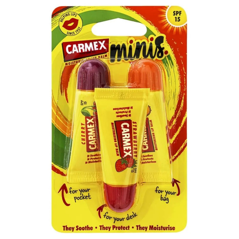 Carmex Minis Lip Balm 3 x 5g