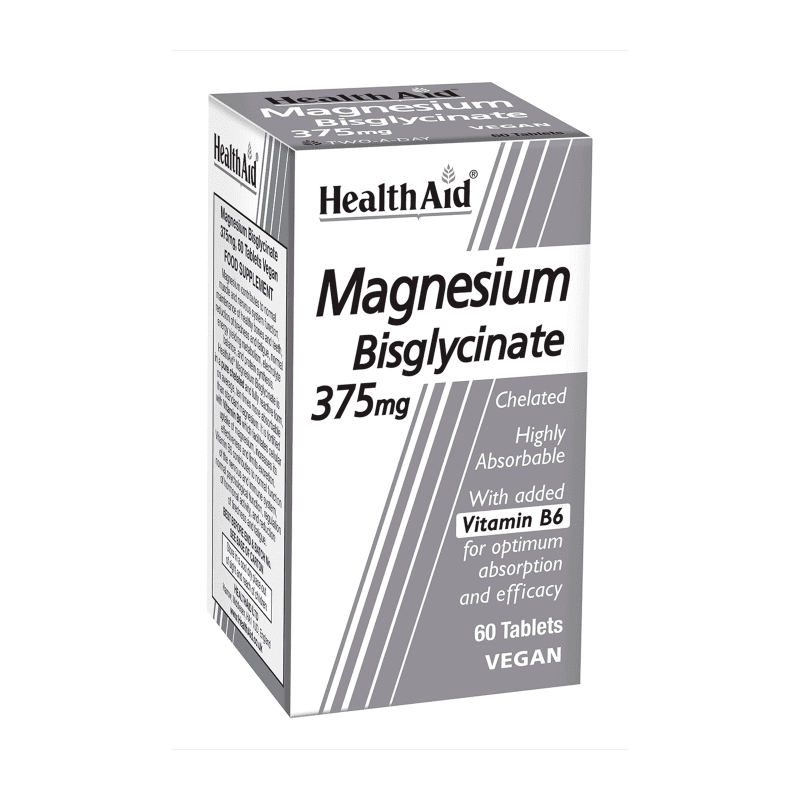 HEALTHAID multivitamin & mineral supplements tablets magnesium bisglycinate 375mg 60