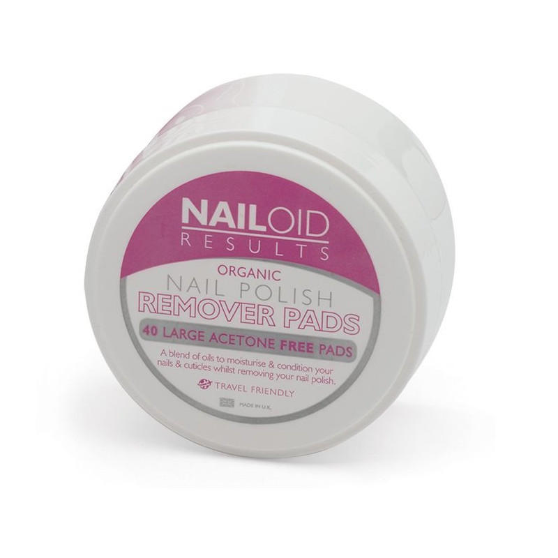 Nailoid Nail Polish Remover Pads 40 Large Acetone