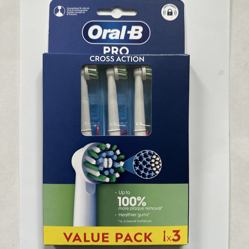 Oral-B Pro Cross Action Toothbrush Heads x 3 Pack