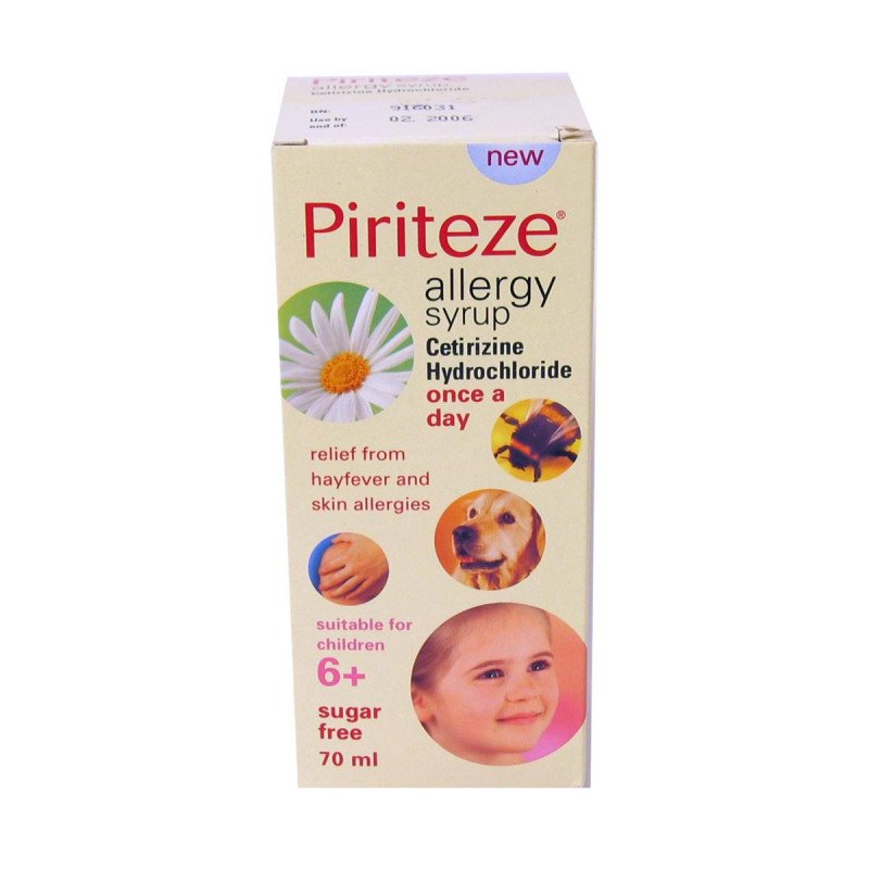Piriteze Allergy Syrup Once-a-day 10MG70ML
