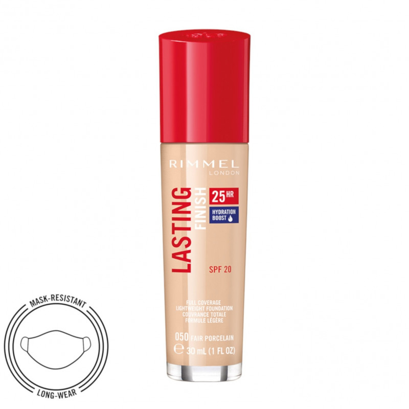 Rimmel London Lasting Finish 25 Hour Foundation Infused With Hyaluronic Acid - 050: Fair Porcelain
