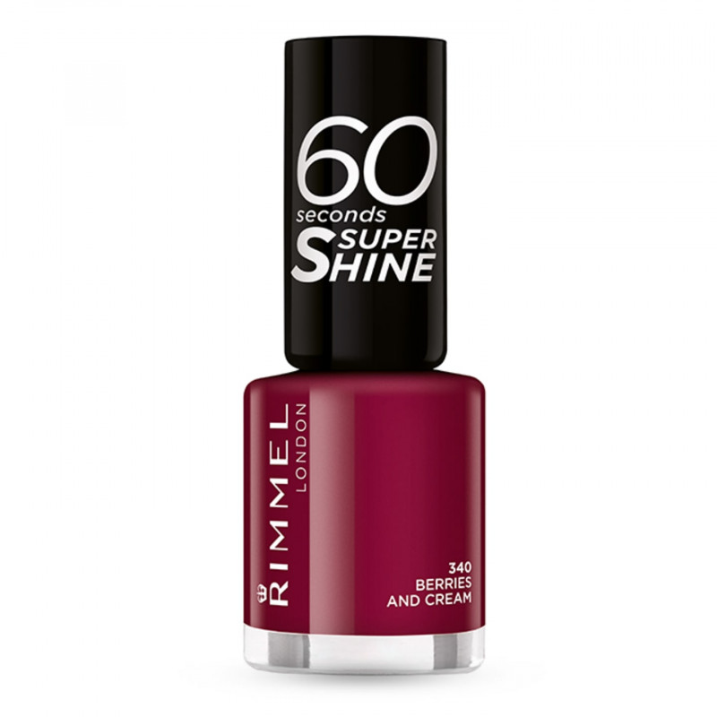 RIMMEL nail care nail polish 60 seconds berries & cream 8ml 