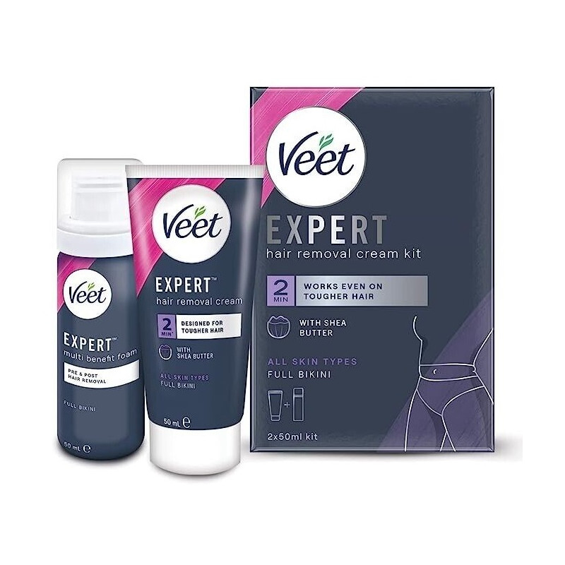 Veet Expert Hair Removal Cream Kit 2X50ml