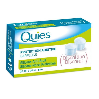 Quies ear plugs silicone noise reduction 3 pack