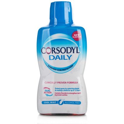 Corsodyl mouthwash coolmint alcohol free 500ml