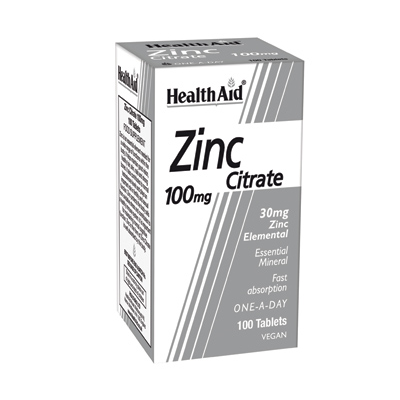 Healthaid mineral supplements zinc citrate tablets 100 pack