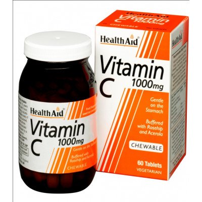 Healthaid vitamin C supplements vit C chewable  tablets 1000mg 60 pack