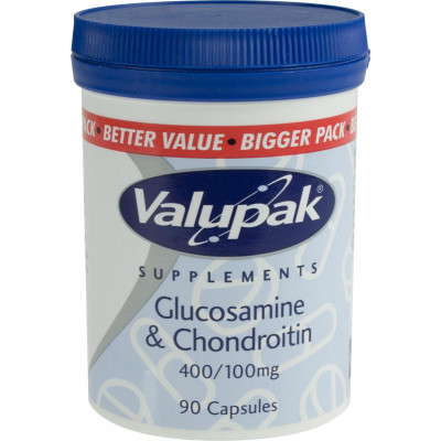 Valupak glucosamine & chondroitin capsules 400/100mg 90 pack