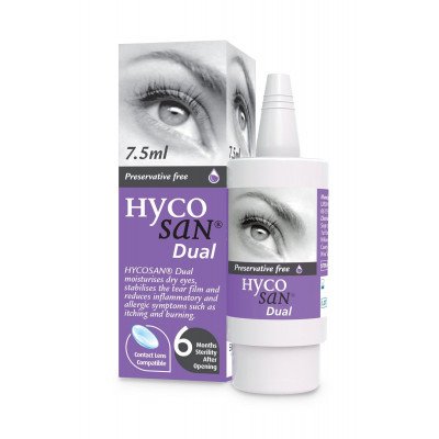 Hycosan Dual Preservative-Free Lubricating Allergy Eye Drops 7.5m