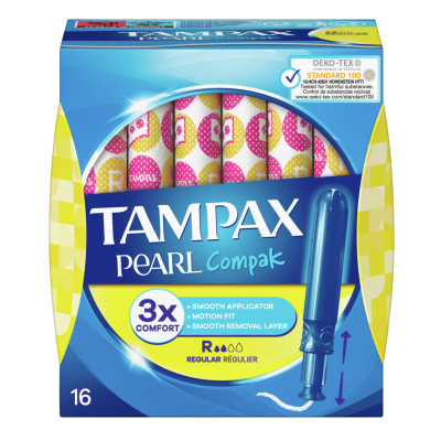 Tampax Pearl Compak Regular Applicator Tampons 16