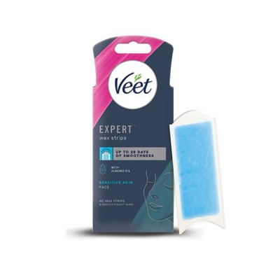 Veet Expert Wax Strips Sensitive skin face (20 strips)