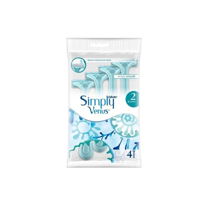 Gillette Simply venus disposable razors moisture strips 4 pack