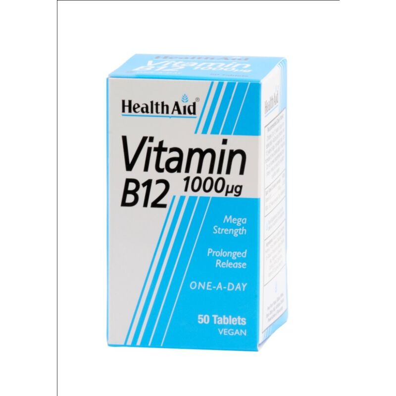 Healthaid vitamin B supplements B12 tablets p/r 1000mcg 50 pack
