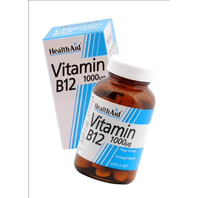 Healthaid vitamin B supplements B12 tablets p/r 1000mcg 50 pack