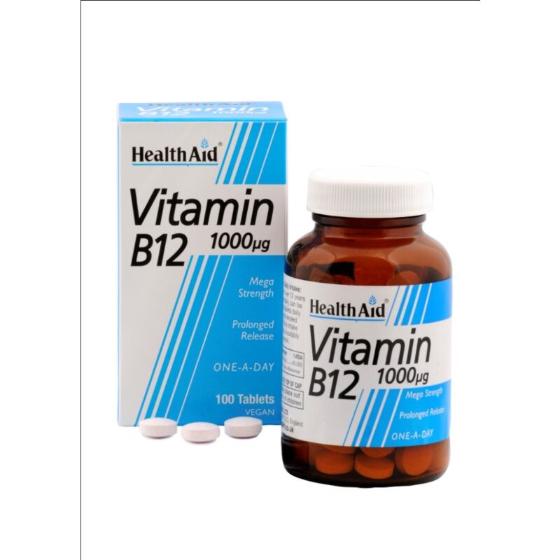 Healthaid vitamin B supplements B12 tablets p/r 1000mcg 50 pack