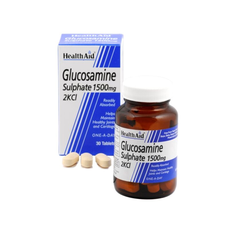 Healthaid supplements glucosamine sulfate tablets 1500mg 30 pack