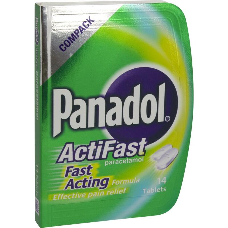 Panadol actifast tablets compack 14 pack