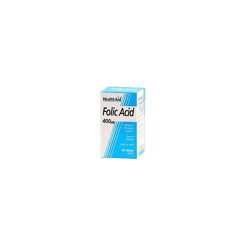 Healthaid vitamin B supplements folic acid tablets 400mcg 90 pack