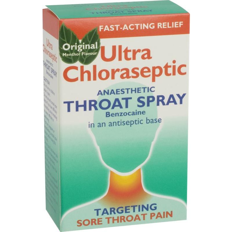 Ultra chloraseptic anaesthetic throat spray original menthol 0.71% 15ml