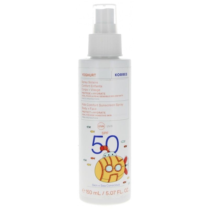 Korres Yoghurt Spray Solaire Confort Enfants Corps & Visage SPF50 150 ml