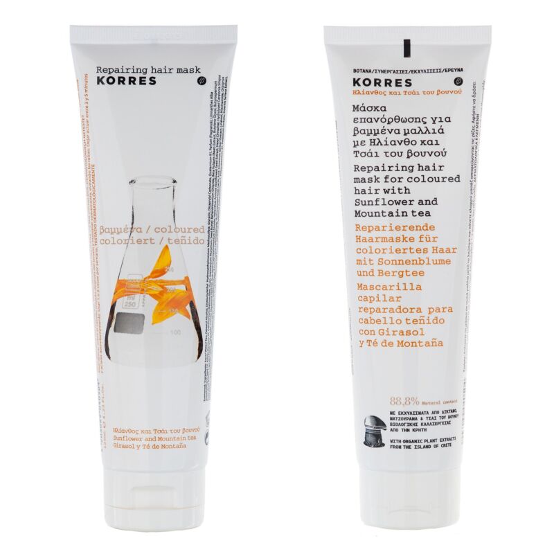 Korres Mask Sunflower and Mountain Tea_for coloured hair_125ml 