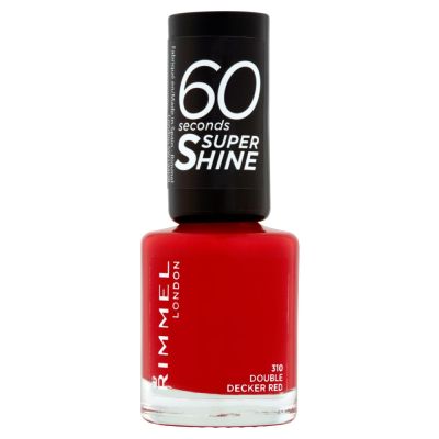 RIMMEL 60 seconds super shine nail polish Double Decker Red 310