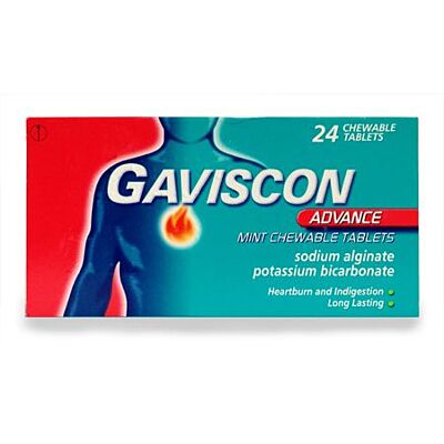 Gaviscon advance chewable tablets mint 24 pack